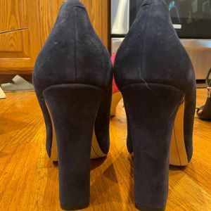 Navy Blue Power Pump Heel